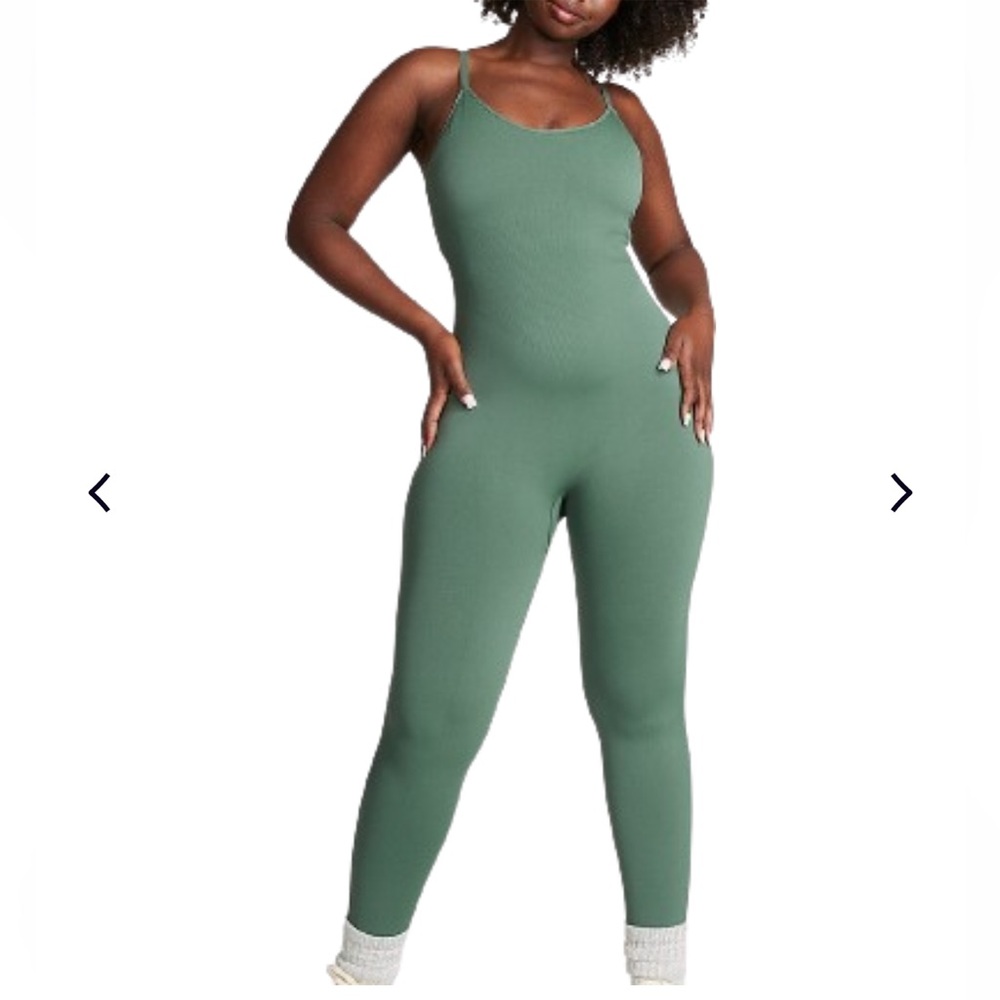Victoria’s Secret PINK The Wave Soft Seamless Onesie Fresh Forest Green Jumpsuit